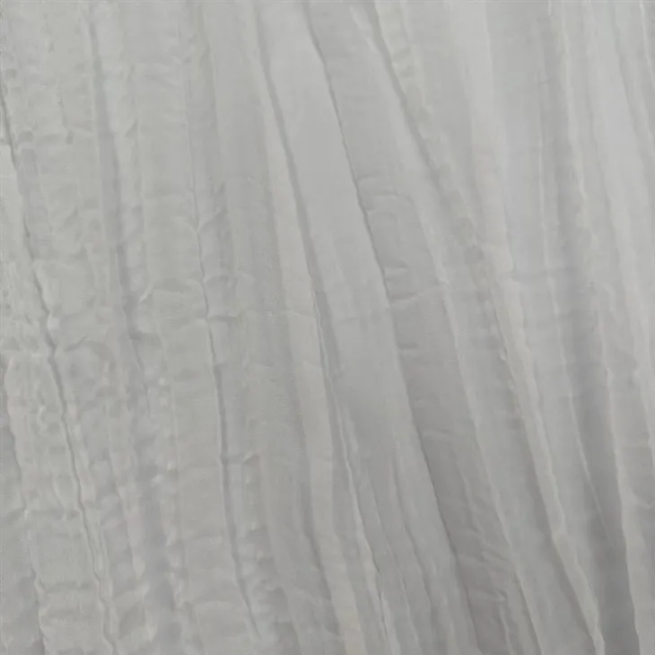 white chiffon plisse fabric