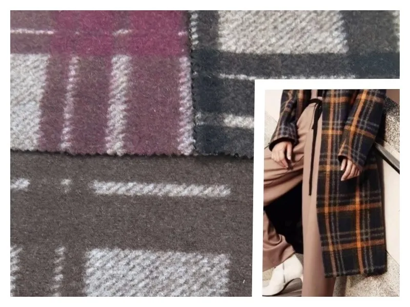 Brushed Check Knit Jacquard Fabric 4 Brushed Check Knit Jacquard Fabric 4