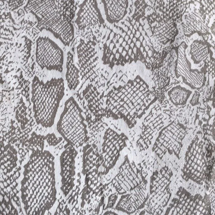 Silver Snake Jacquard Fabric